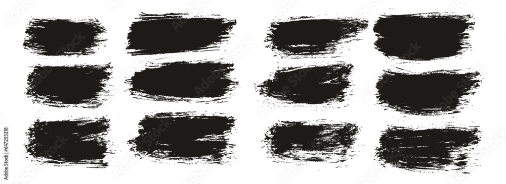 Round Brush Thin Short Background Artist Brush High Detail Abstract Vector Background Set Round Brush Thin Short Background Artist Brush High Detail Abstract Vector Background Set