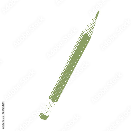 Halftone collage pencil for education conception. Back to school. Contemporary vector illustration.