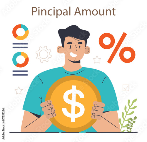 Principal amount. Original sum of money put into an investment. Financial return