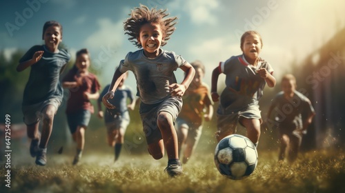 child of people playing soccer 