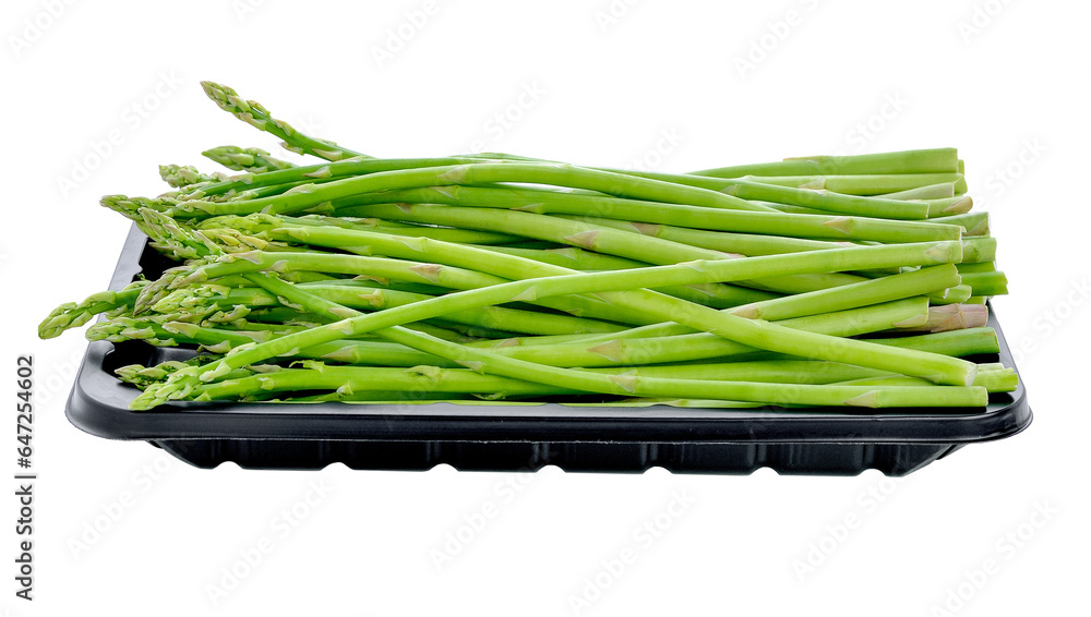 asparagus in black plastic tray transparent png
