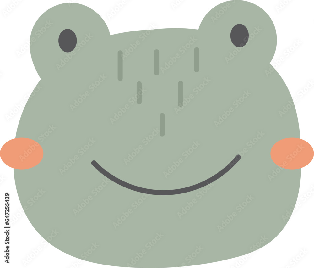 Obraz premium Frog Face Cartoon