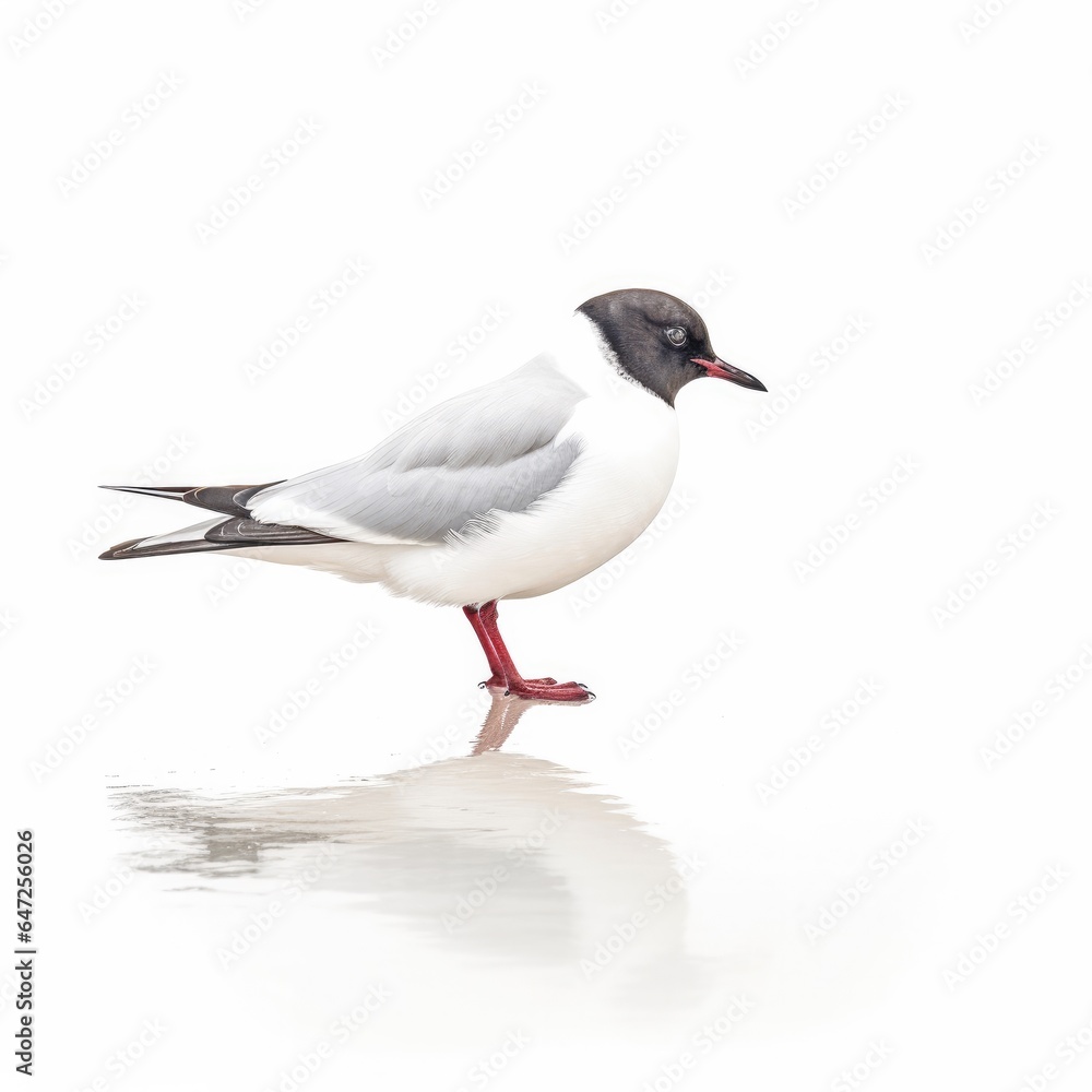 Little gull bird isolated on white background. Little gull bird isolated on white background.