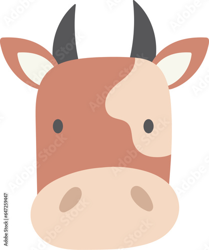 Cow Face Cartoon