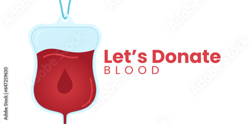 World donate day with blood pouch banner