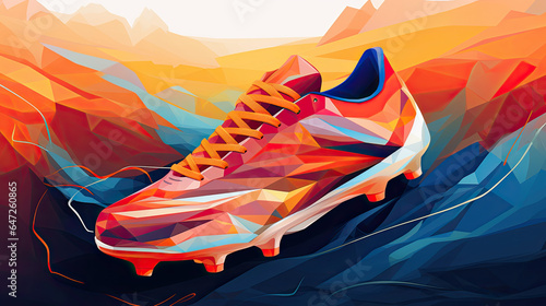 Abstract sports shoe illustration