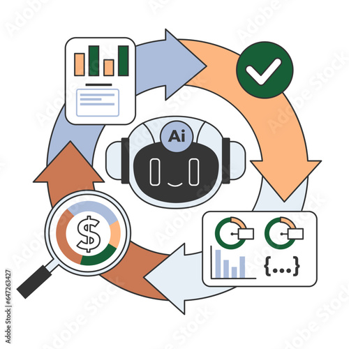 Help of Artificial intelligence for business. AI-powered production, management