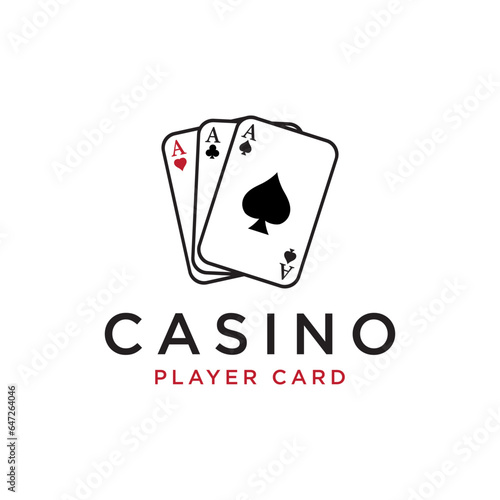 Premium ace poker card template logo element. Logo for gambling games, casinos, tournaments and clubs.