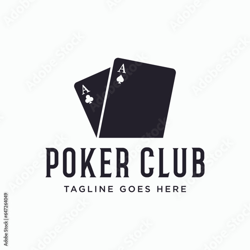 Premium ace poker card template logo element. Logo for gambling games, casinos, tournaments and clubs.