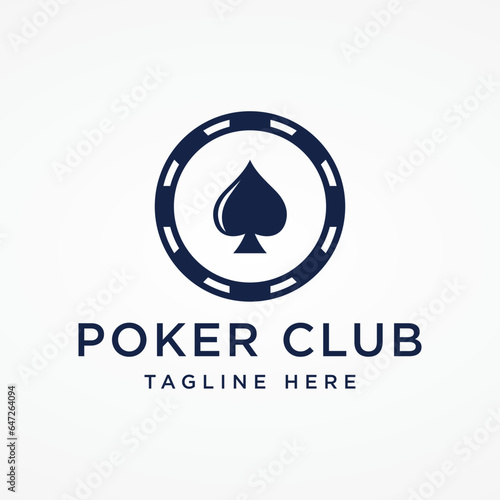 Premium ace poker card template logo element. Logo for gambling games, casinos, tournaments and clubs.