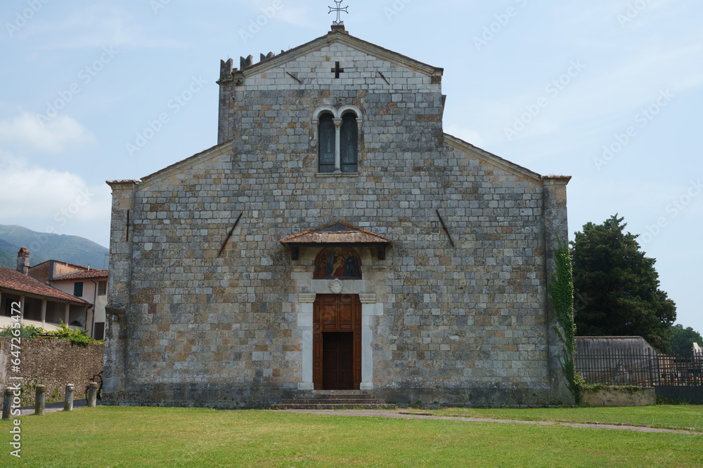 Badia di San Pietro, historic church of Camaiore, Tuscany, Italy