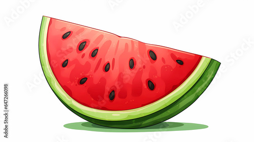Hand drawn cartoon fruit watermelon illustration
