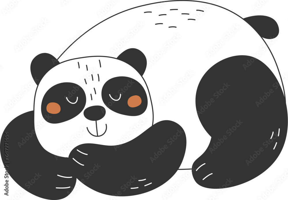 Fototapeta premium Panda Sleeping Animal