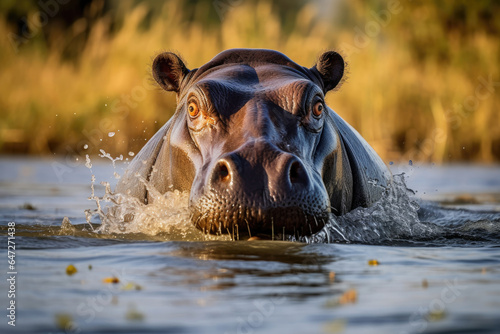 Hippopotamus in the wild © Veniamin Kraskov