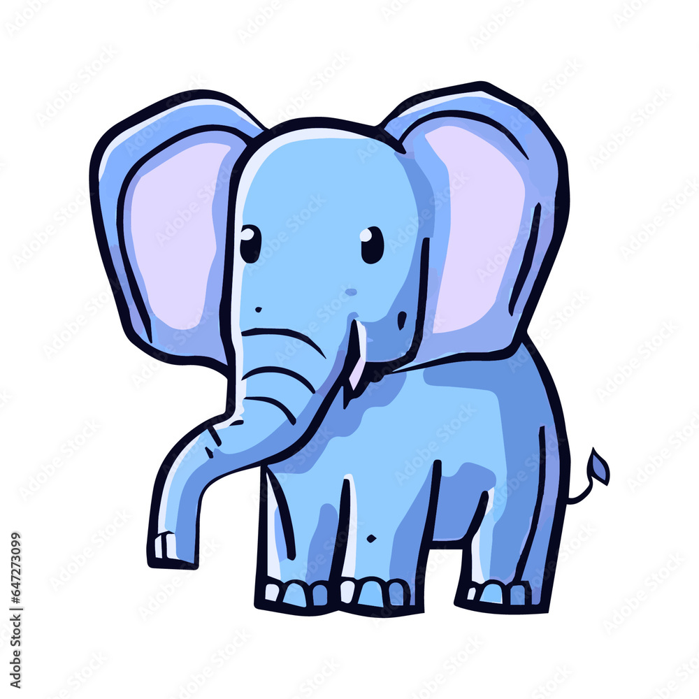 Elephant picture, It's an animal illustration used in common applications.