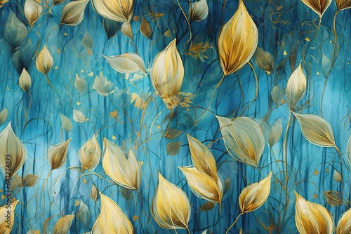 Abstract art vector illustration. Golden texture. Hand-drawn vector illustration. Oil on canvas. Brushstrokes of paint. modern Art. Prints, wallpapers, posters, cards, murals, rugs, hangings, prints