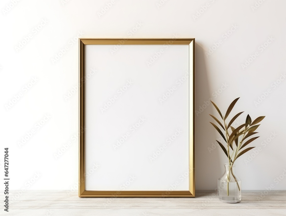Frame and poster mockup in Boho style interior. Frame and poster mockup in Boho style interior.