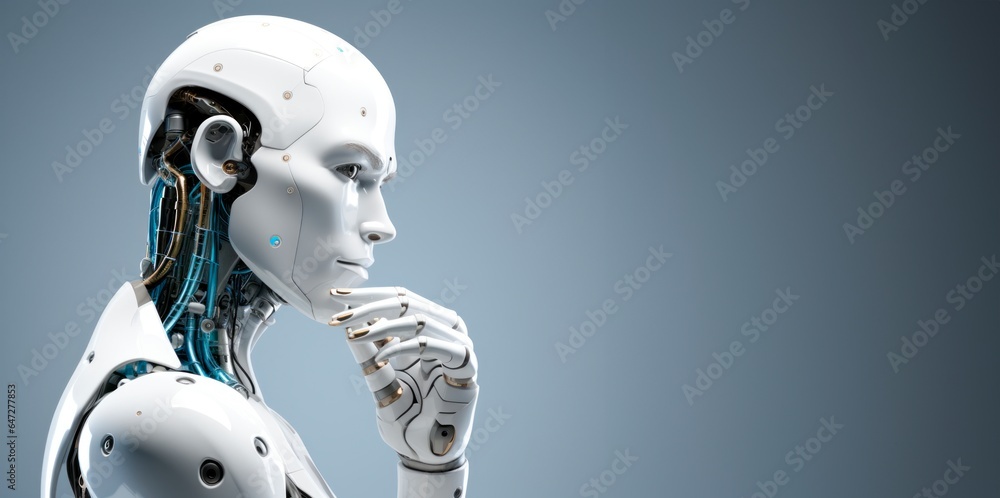 android robot thinking android robot thinking