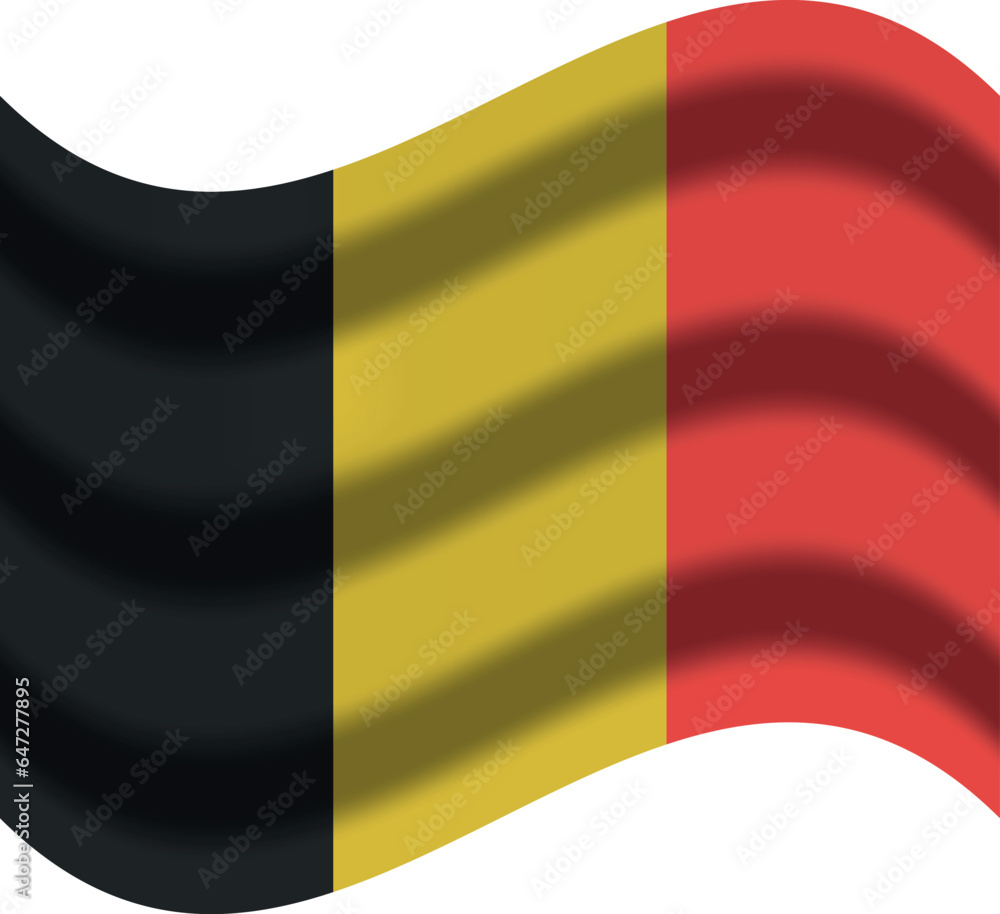 Obraz premium belgium flag with wind icon