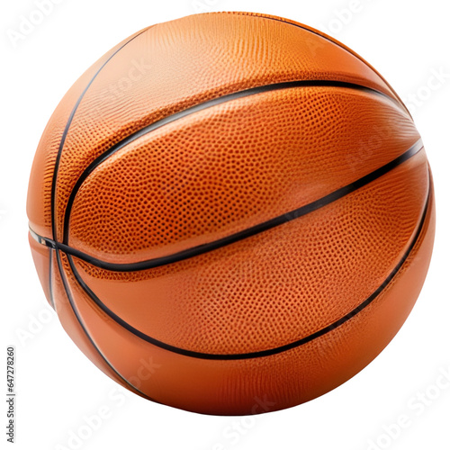 Brown basketball with black pattern on a transparent background © Lalita