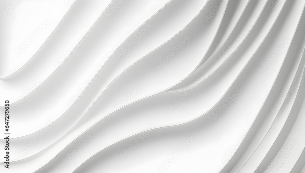 Fototapeta premium Modern White Background with Smooth and Elegant Waves