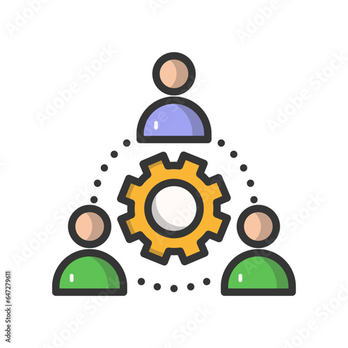 Team management Vector Icon

