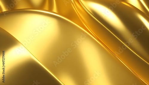 Luxurious Background of Shimmering Golden Waves with an Opulent Glow