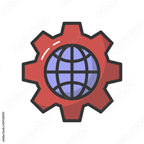 Network settings Vector Icon

