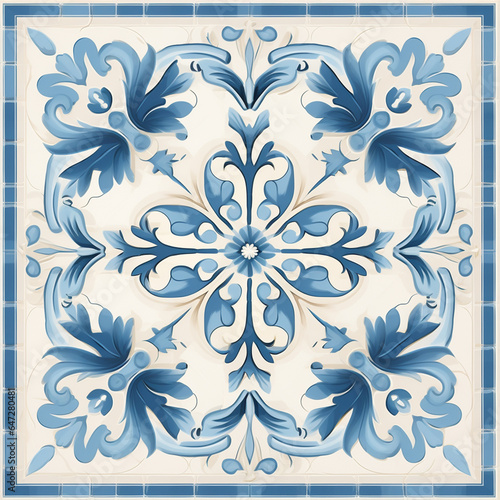 Picture of floor tile pattern wall tiles Home decoration pattern or ceiling.