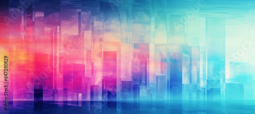 Vibrant glowing glass pattern abstract background. Generative AI technology.