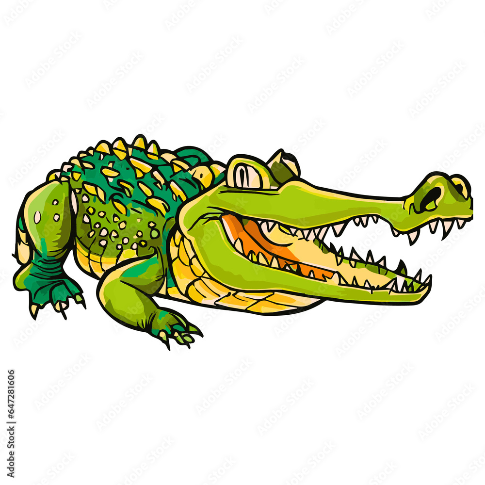 Fototapeta premium crocodile picture, It's so beautiful.