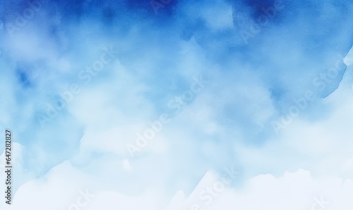 Blue azure turquoise abstract watercolor background for textures backgrounds and web banners design, Generative AI