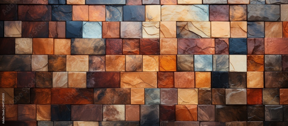 Brown ceramic tile mosaic Brown ceramic tile mosaic