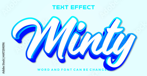 Minty editable text effect