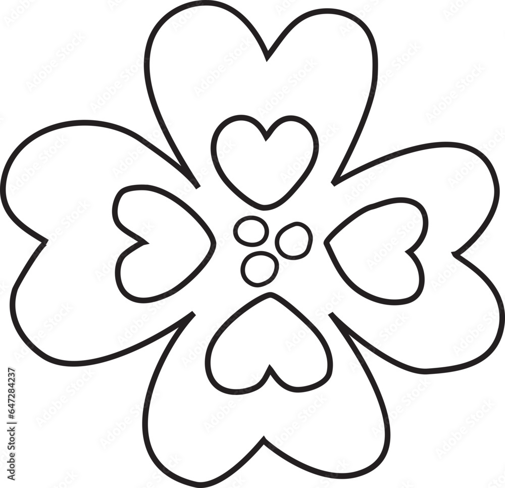 Fototapeta premium Flower outline
