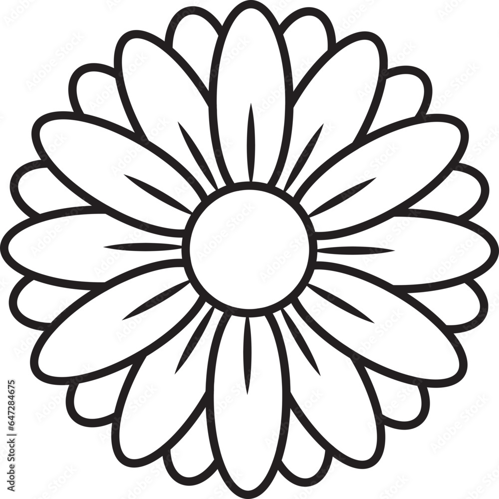 Flower outline Flower outline