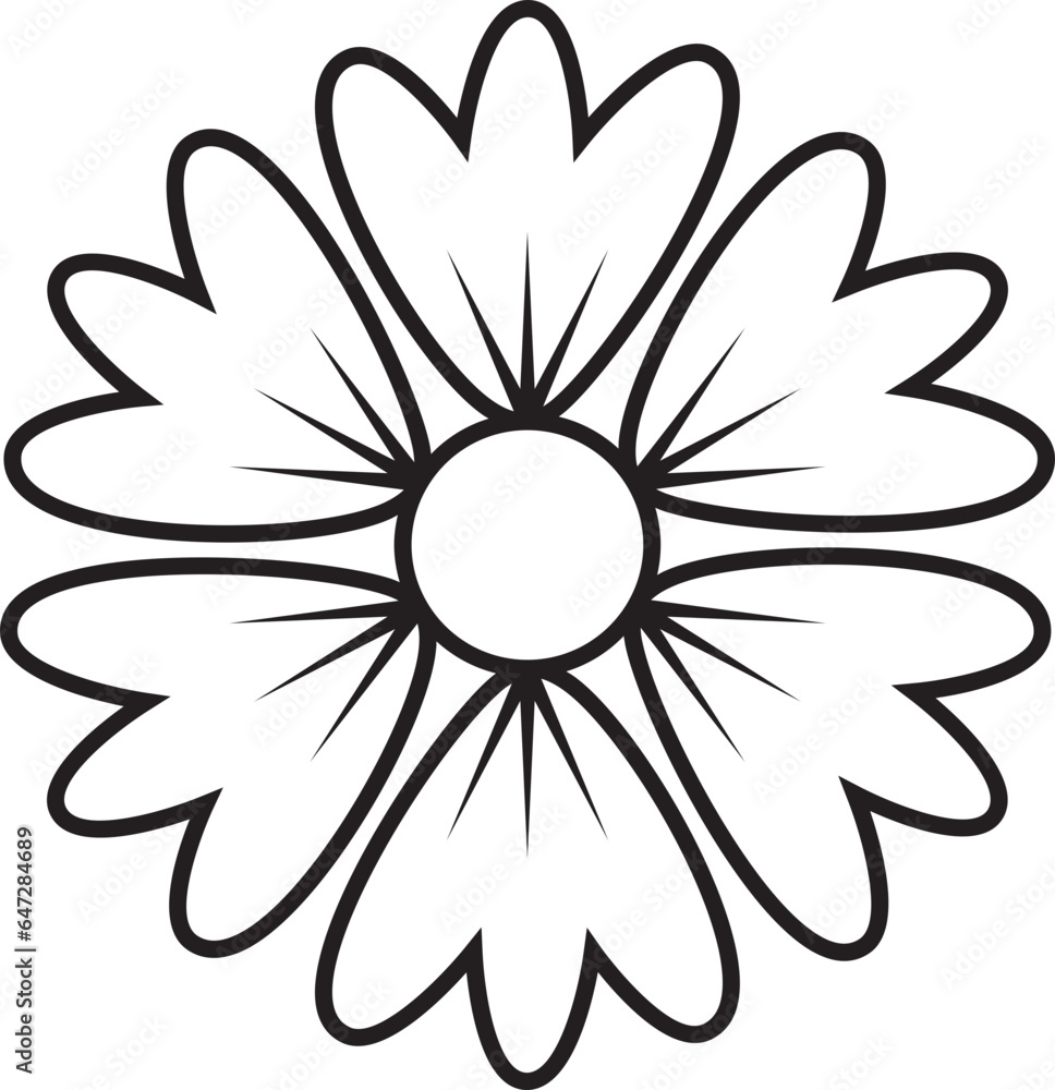 Flower outline Flower outline