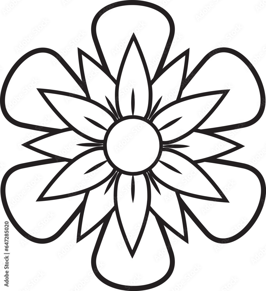 Flower outline Flower outline