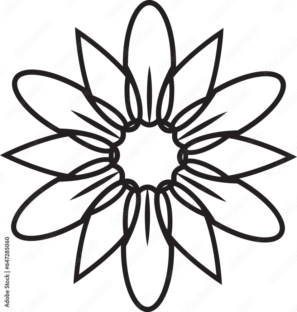 Flower outline Flower outline
