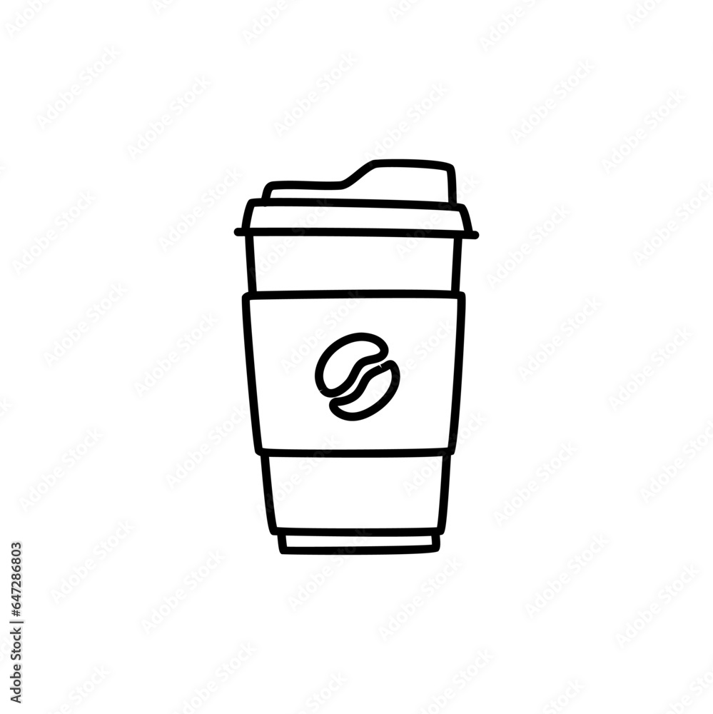 Beverages, coffee doodle on white background
Beverages, coffee doodle on white background
