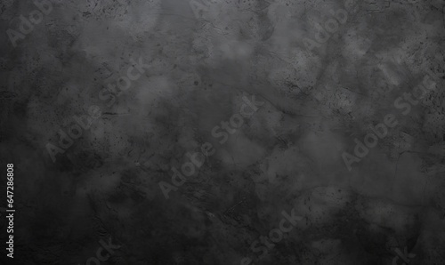 Black wall texture rough background dark concrete floor or old grunge background with black, with space for your text, Generative AI © Reeta