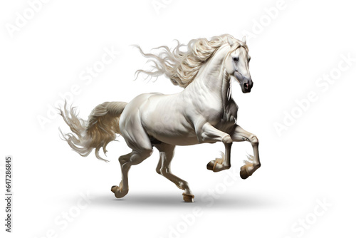 Gallop in White.Gallop on transparent