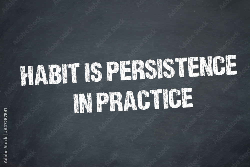 Obraz premium habit is persistence in practice 