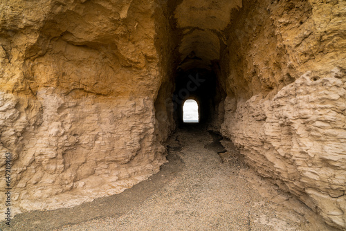a tunnel on the Saddle Rock Trail leading to the summit of Scotts Bluff National Monument