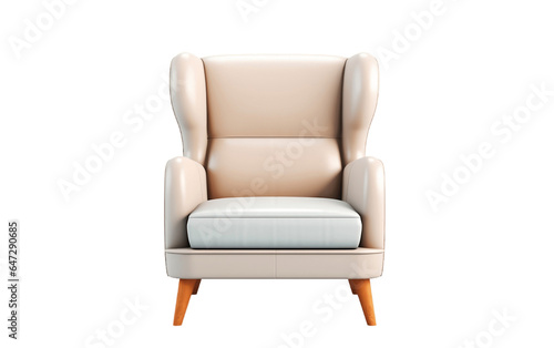 Reception Lounge Chair Isolated on a Transparent Background PNG. Generative AI