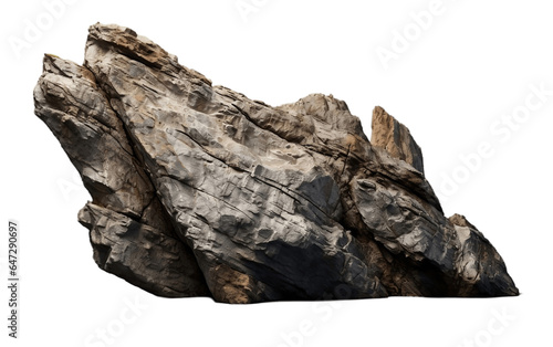 Unaltered Image of a Boulder Isolated on a Transparent Background PNG. Generative AI