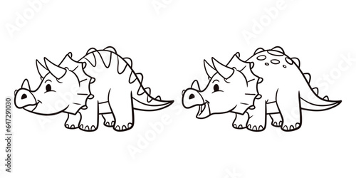 Collection of dinosaurs in various poses. Coloring dino saurus. Dinosaur line