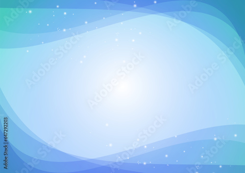 明るい青のウェーブフレーム