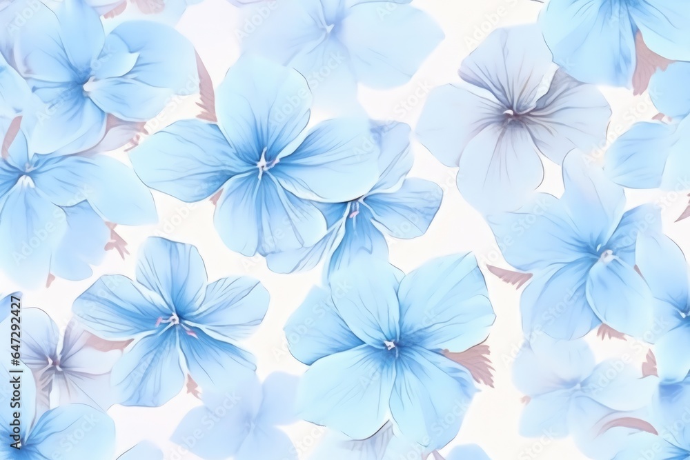 Colorful Blue Flower Watercolor Pattern Background. Wallpaper. Valentine's Day Banner. Abstract. Winter. Christmas. Generative AI