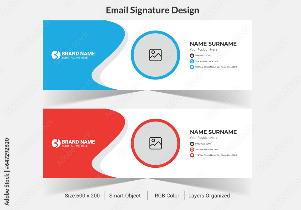 Email Signatures, email signature design, modern creative email signature design, Email signature Template Design